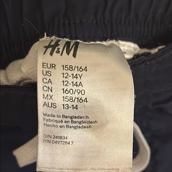 H&M Blue and White Nautical Swim Trunks with Drawstring - Picture 4 of 5